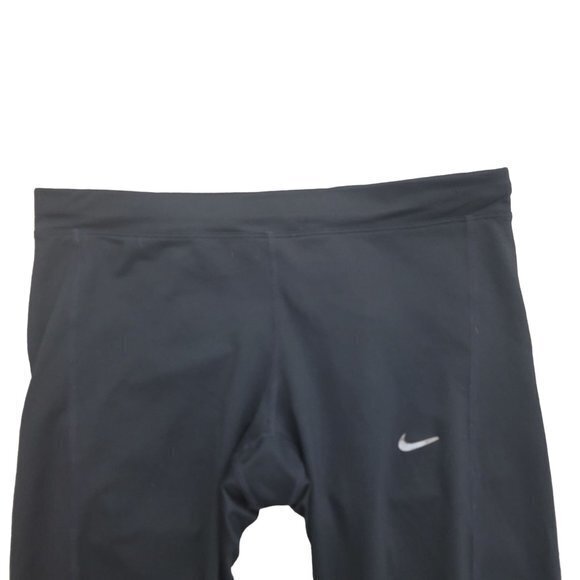 Nike Power Essential Women’s Size Medium Black Mid Rise Running Crops Pants - Picture 3 of 10
